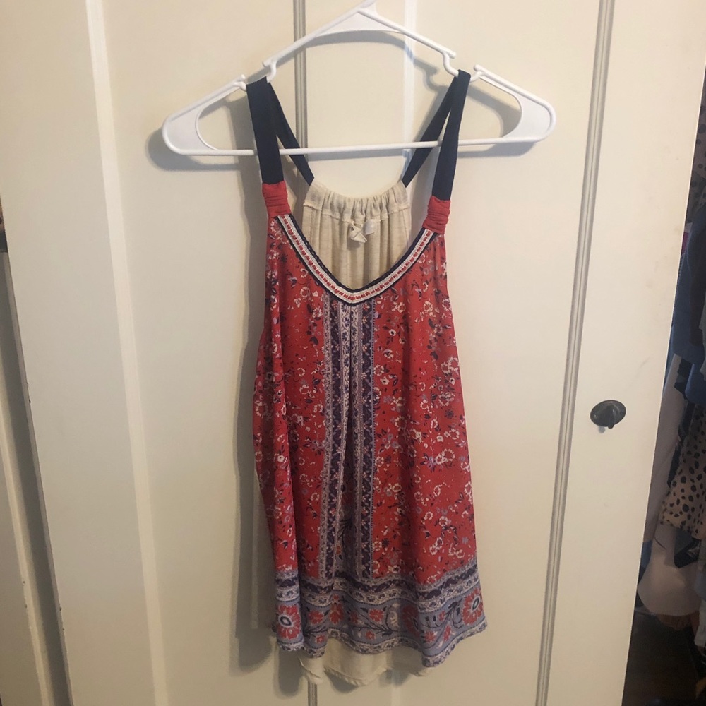 Jolt Large Red White Blue 2-Sided Tank Top